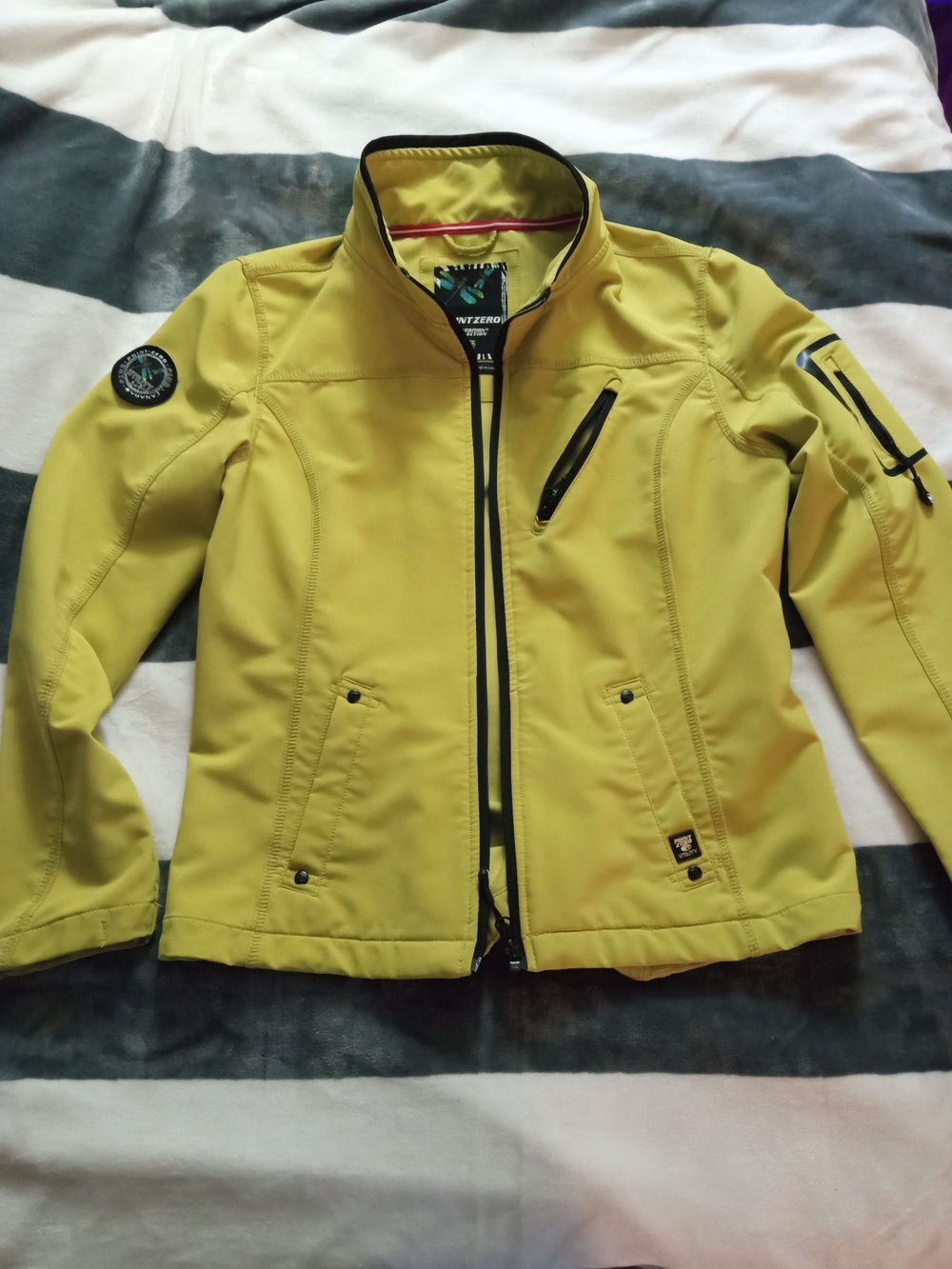 Point Zero Lime Green Jacket with Black Utility Patch